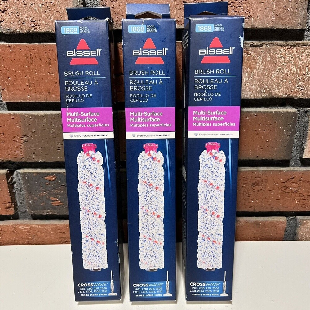 3 Bissell Gentle Clean Brush Roll Multi-Surface for CrossWave Model 1868